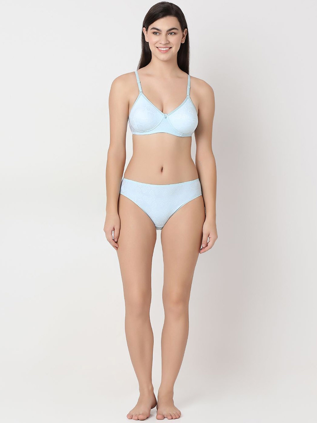 

Juliet Printed Shoulder Strap Lingerie Set 1933 B 32 PB, Blue