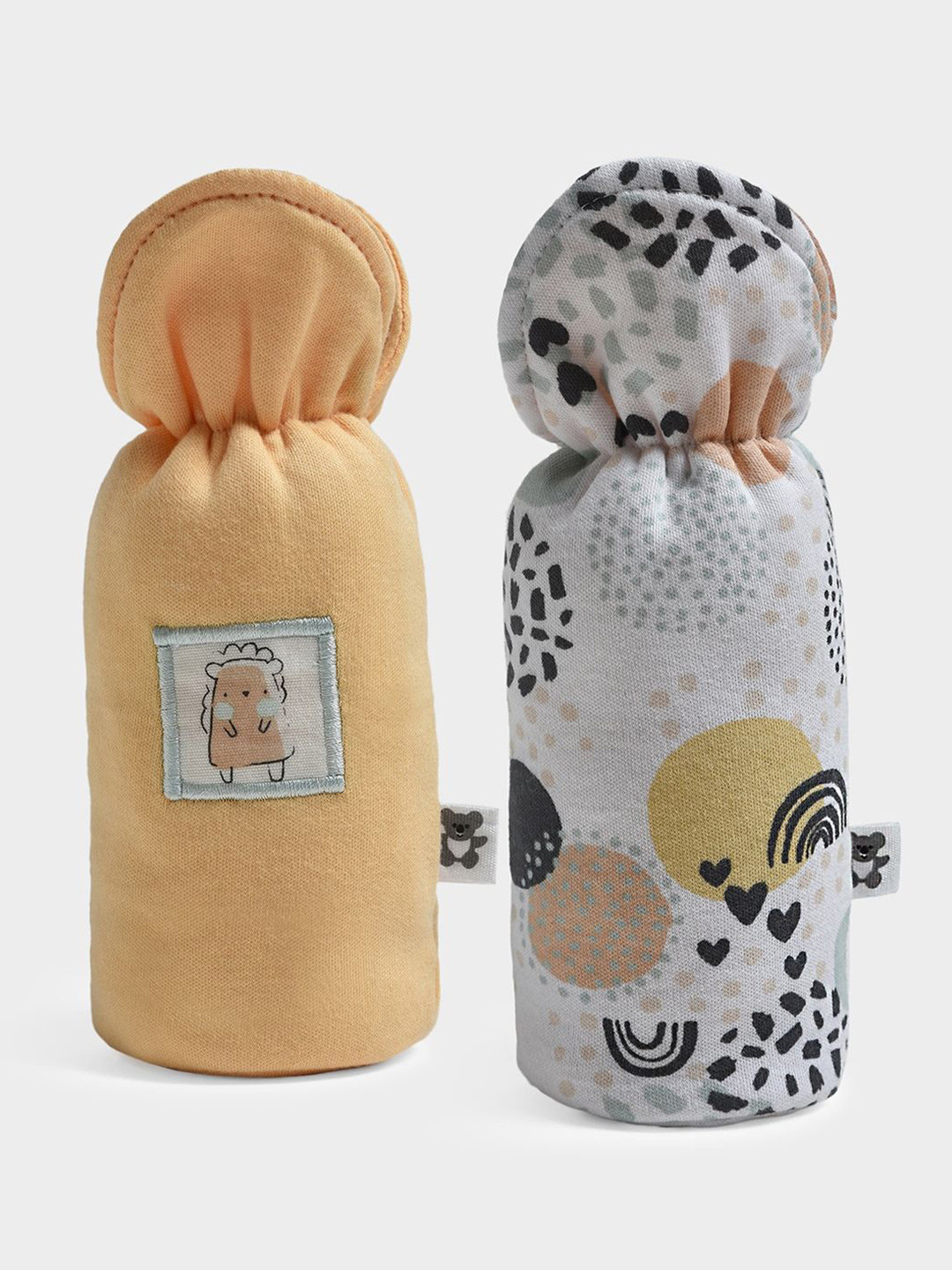 

MiArcus Infants Pack Of 2 Printed Baby Feeding Bottle Cover, Multi