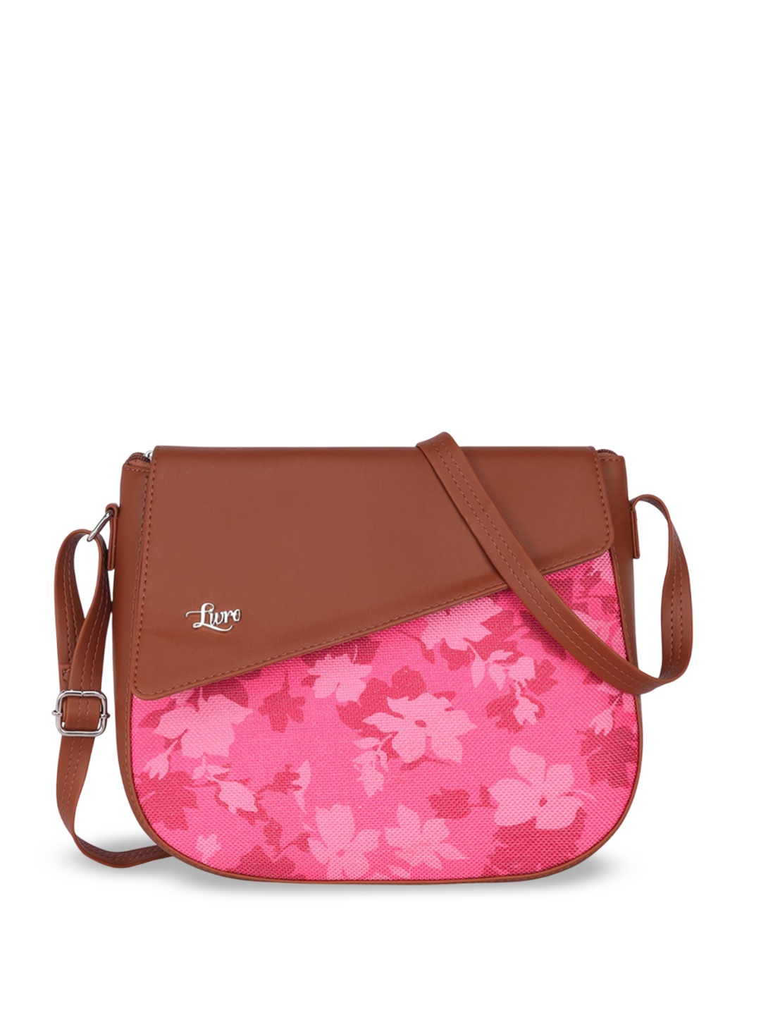 

LIVRO Floral Structured Sling Bag, Brown