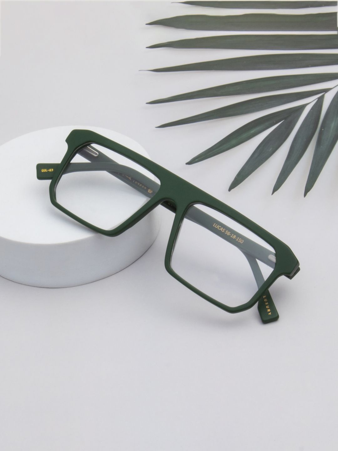 

Ted Smith Unisex Green Square Iconic Acetate Frames