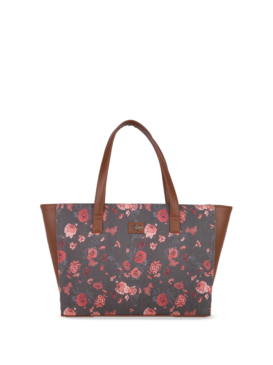 

LIVRO Floral Shopper Tote Bag, Brown