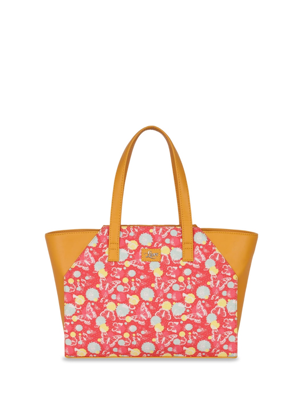 

LIVRO Floral Structured Tote Bag, Yellow