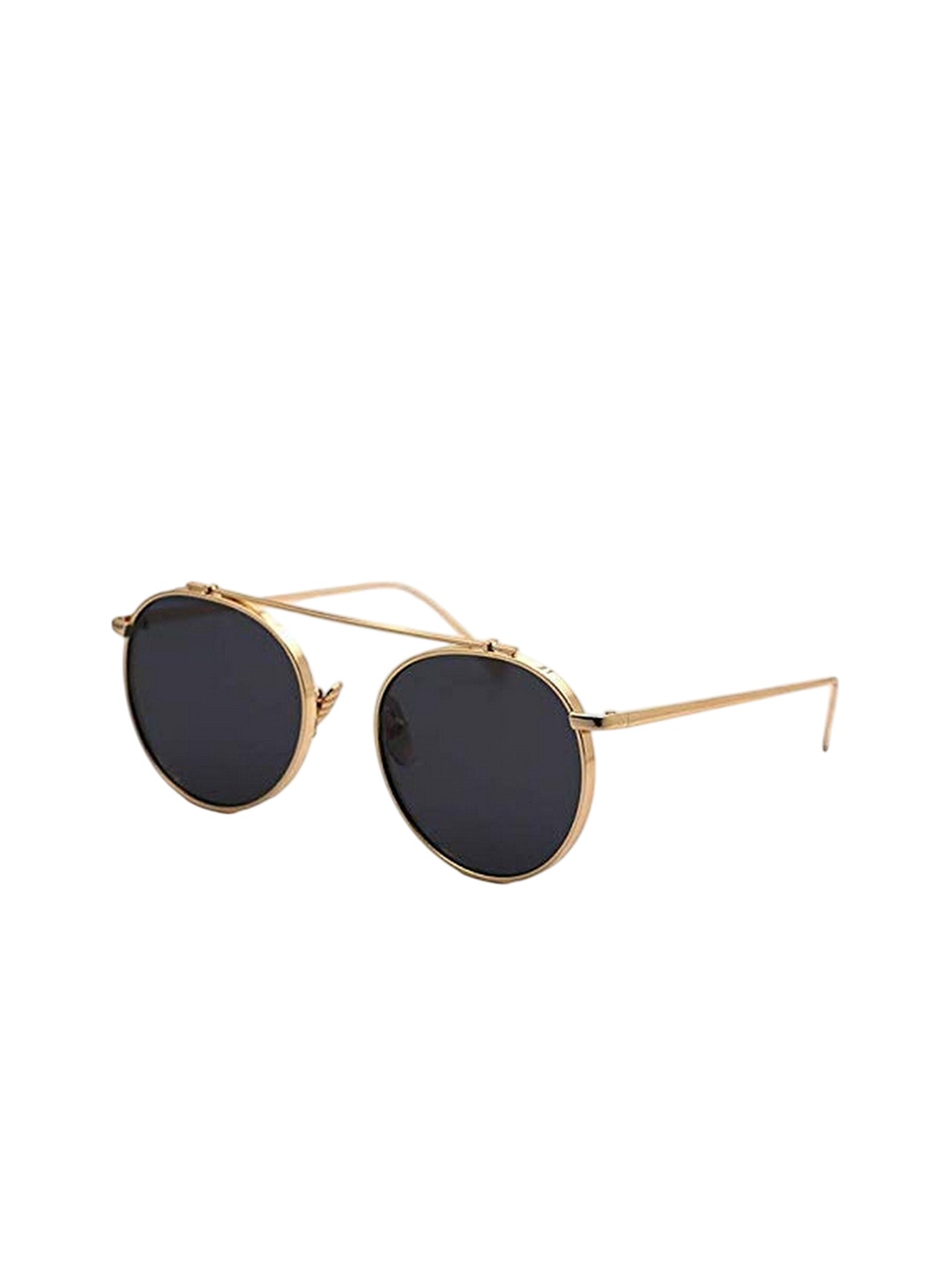 

Dervin Unisex Round Sunglasses with UV Protected Lens, Black