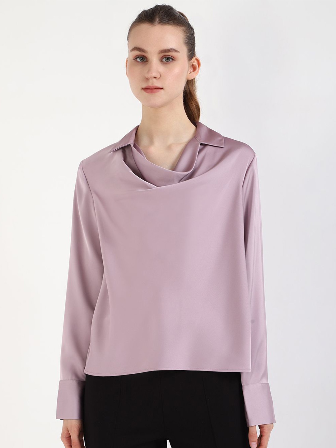 

Calvin Klein Jeans Cowl Neck Top, Purple