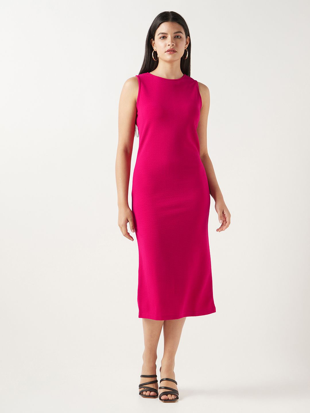 

Bewakoof Women Pink Bodycon Dress