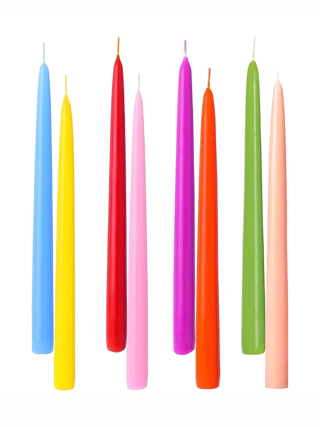 

atorakushon 8 pcs Multicolor Scented Tapered Candles, Red