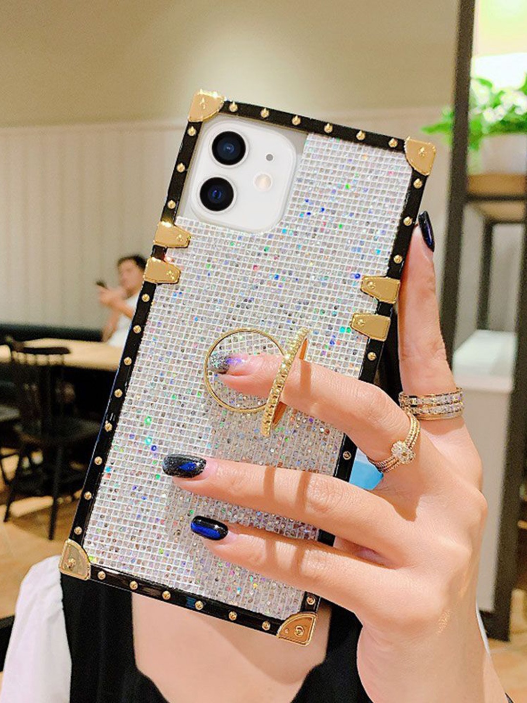

Luxury Kase Solid Printed iPhone 12 Back Case Mobile Accessories, White