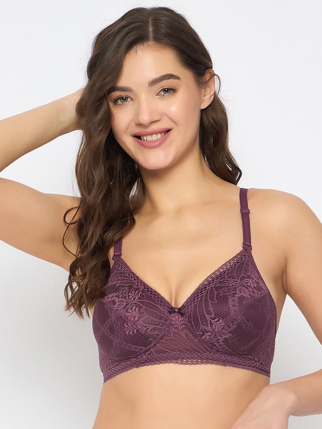 

Clovia Bra Full Coverage Lightly Padded, Purple