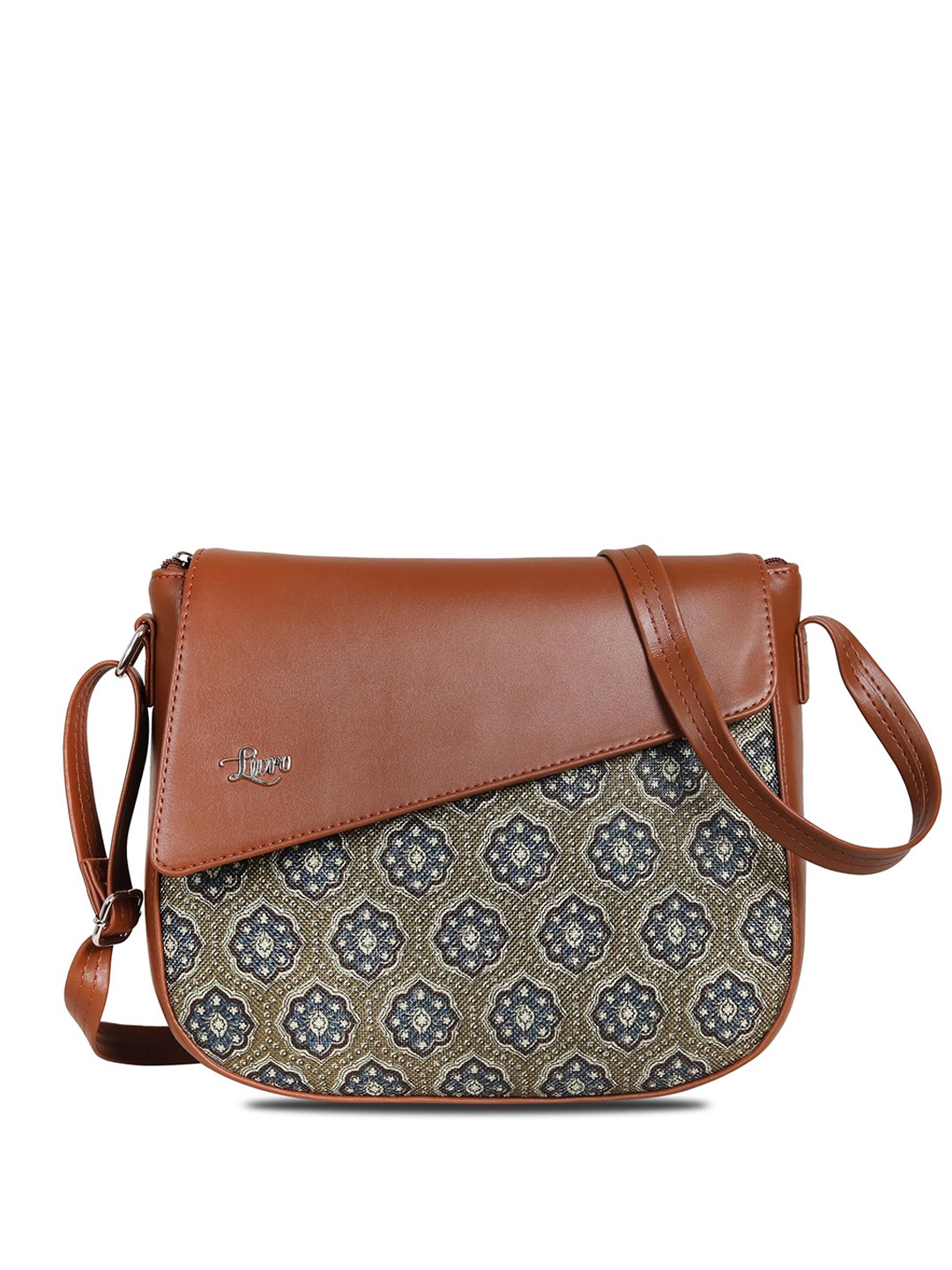 

LIVRO Floral Structured Sling Bag, Brown