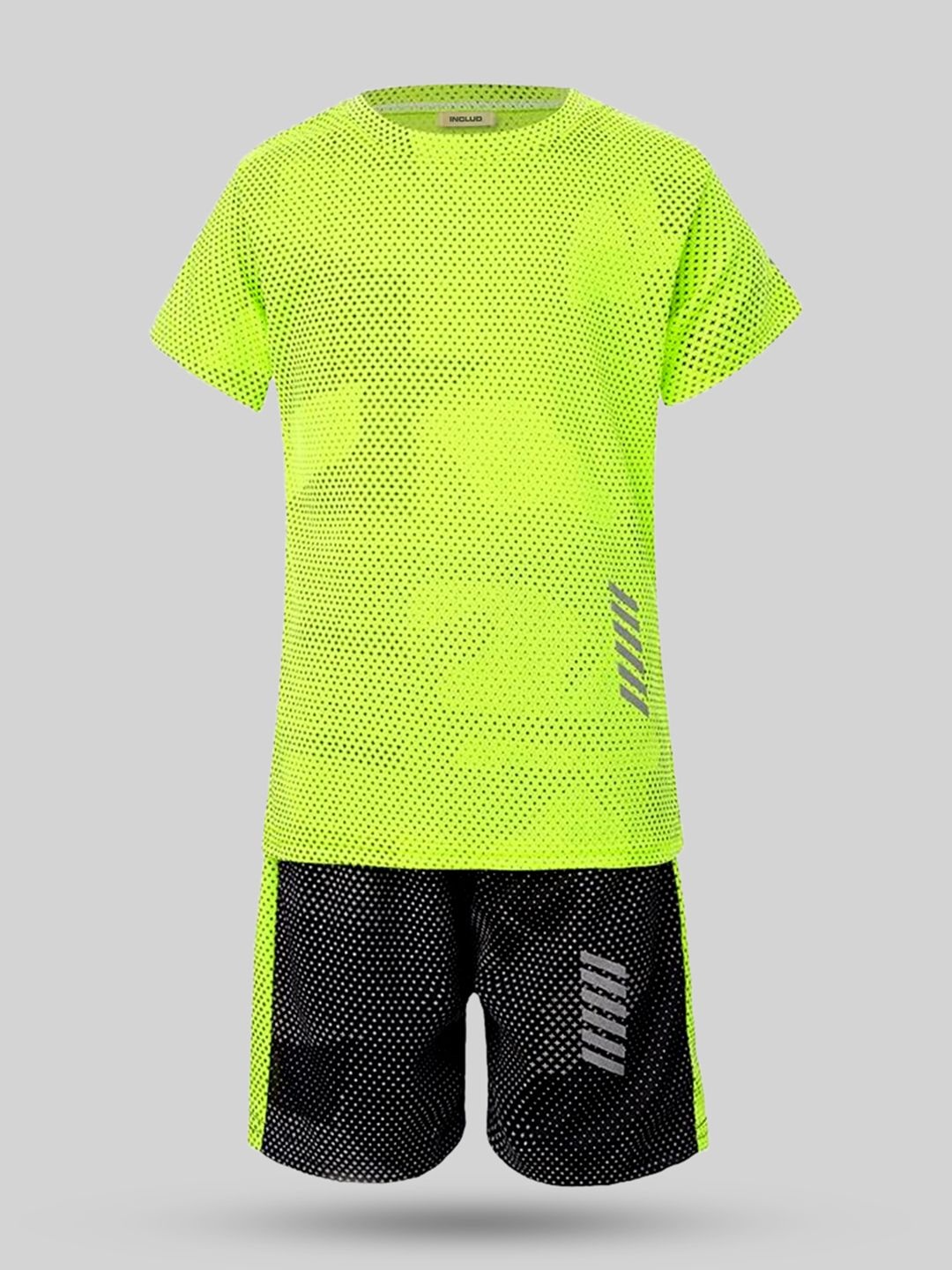 

INCLUD Boys Printed T-shirt with Shorts, Green