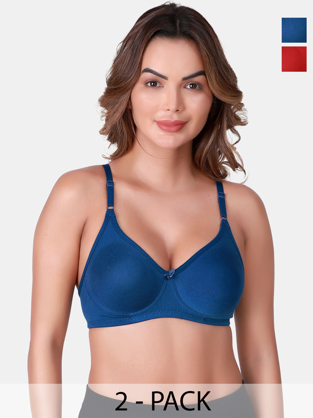 

SKDREAMS Full Coverage Bra pack of 2, Blue