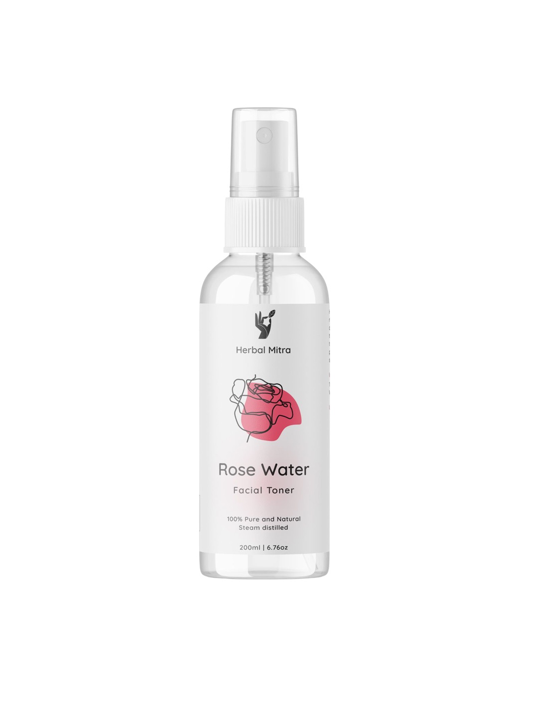 

Herbal Mitra Rose Water Toner Mist- 200 ml, Transparent