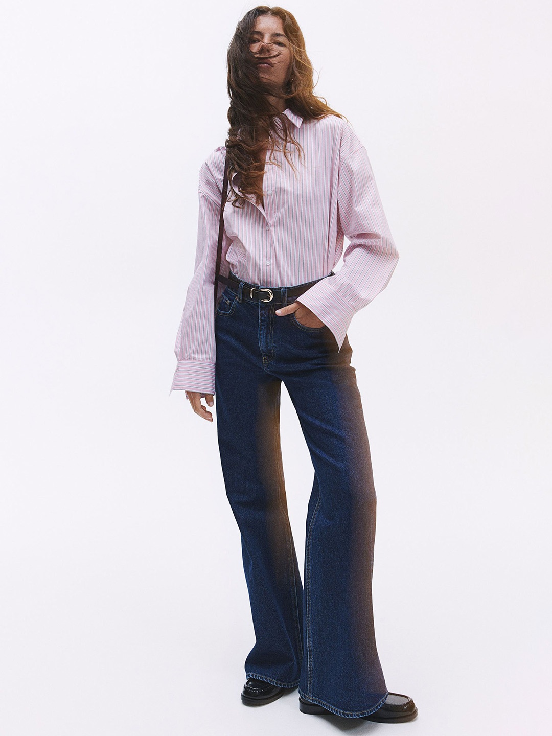 

H&M Flared High Jeans, Blue