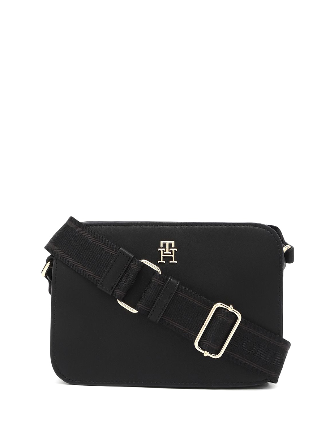 

Tommy Hilfiger PU Structured Sling Bag, Black