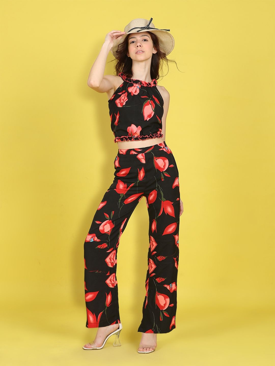 

Cutiekins Printed Top & Trousers Co-Ords Set, Black