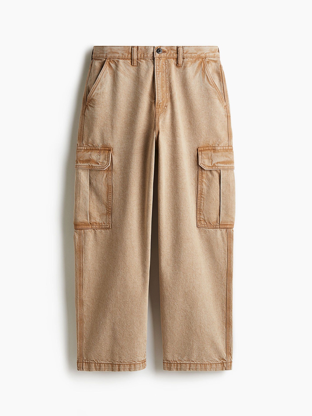 

H&M Loose Cargo Jeans, Beige