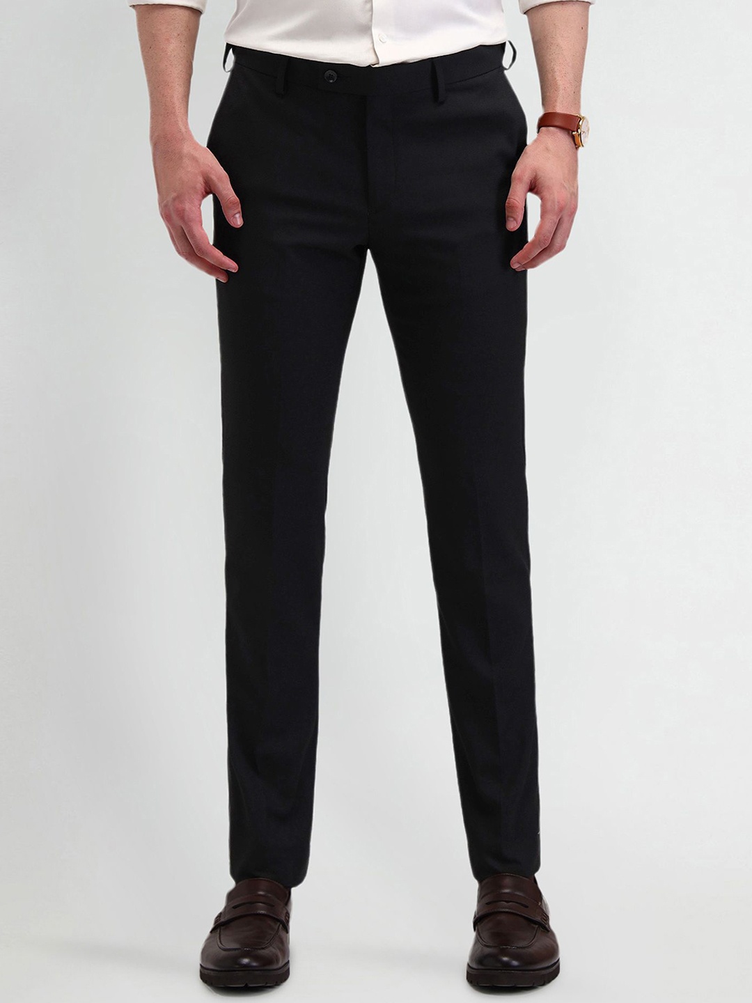 

Arrow Men Slim Fit Trousers, Black