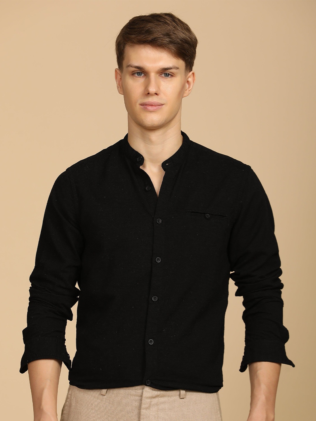 

Crazy - Corduroy Solid Shirt - Black