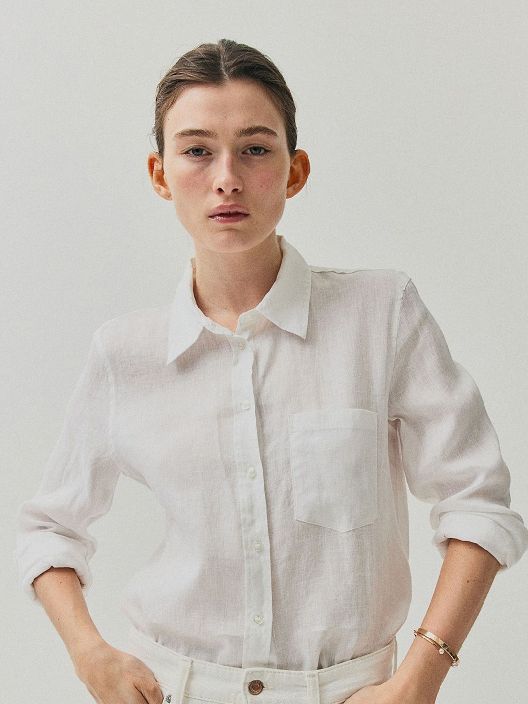 

WHY SO FAB Women Classic Opaque Casual Shirt, White