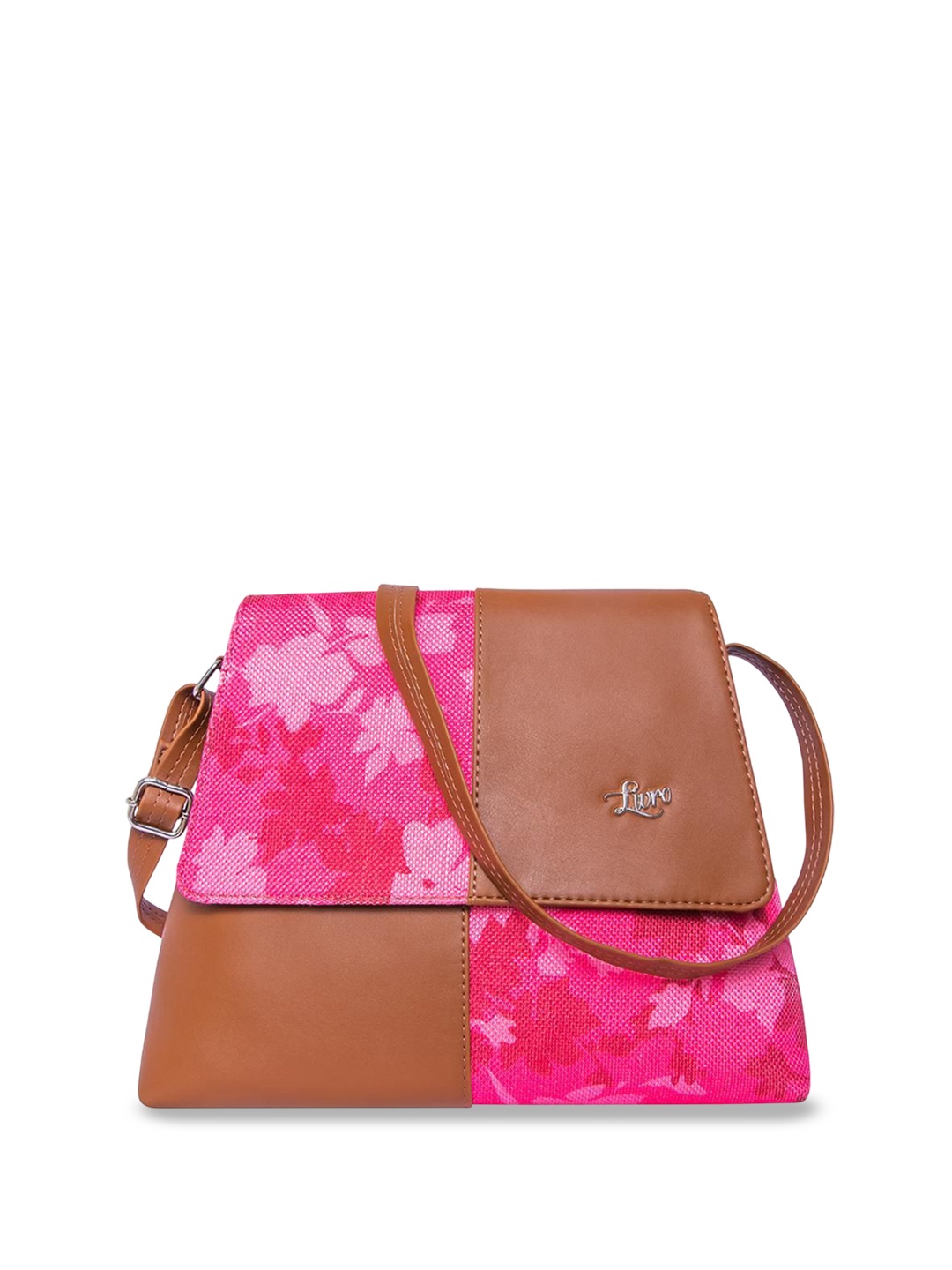 

LIVRO Floral Structured Sling Bag, Brown