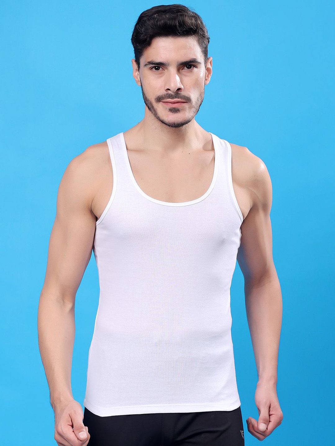 

FBAR Men Bio-Wash Pure Cotton Innerwear Vest 160125FBR-02, White