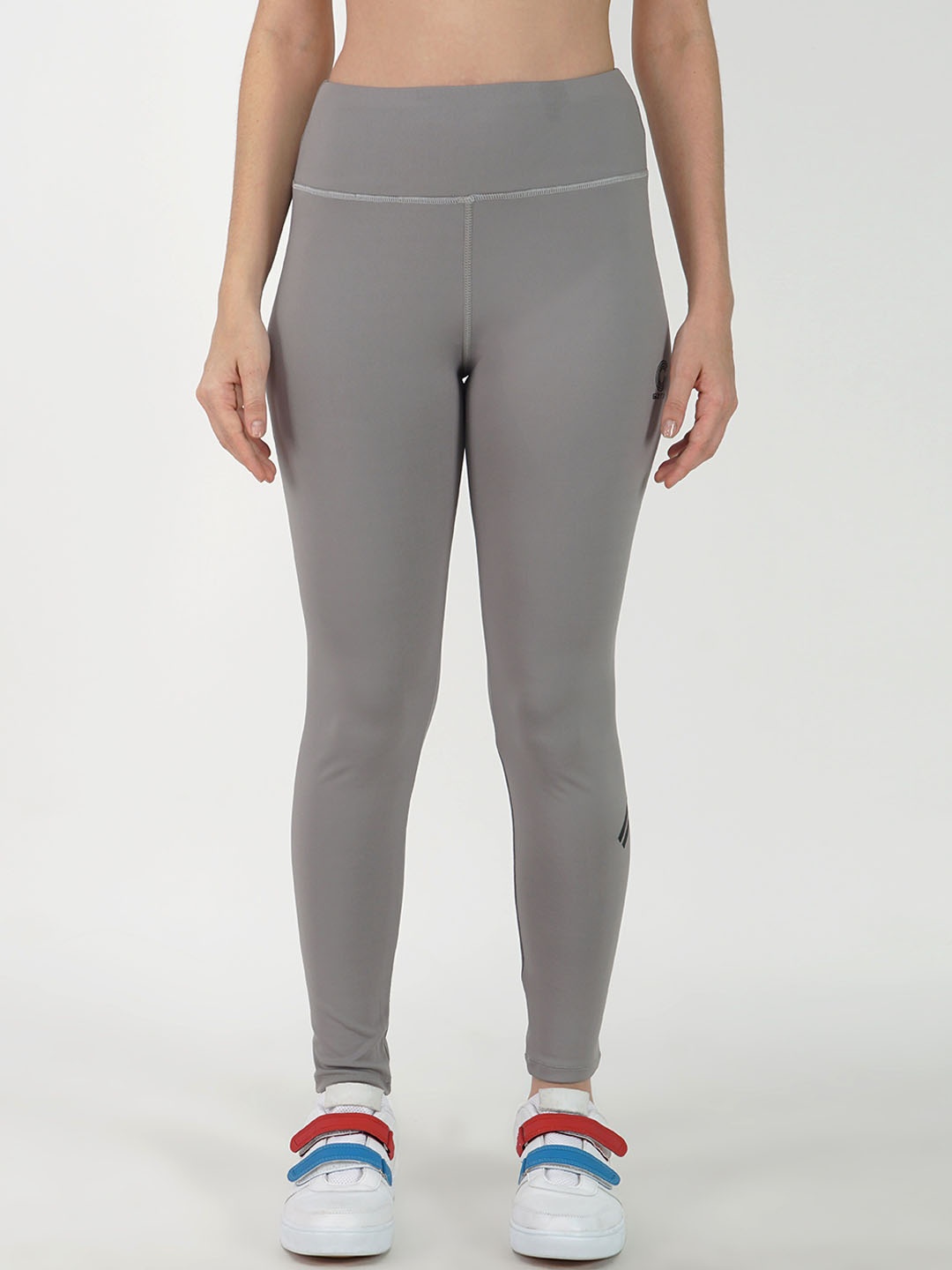

GOTO Women High-Rise Dry-Fit Ankle-Length Tights, Grey