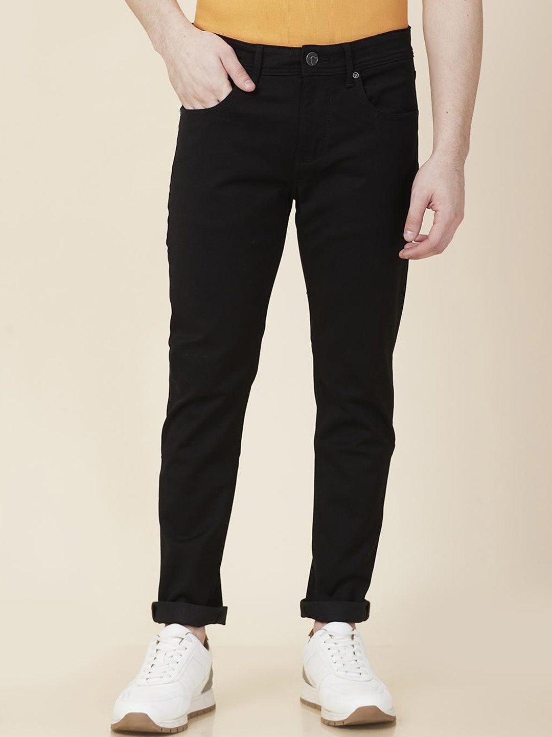 

Being Human Men Classic Slim Fit Stretchable Jeans, Black