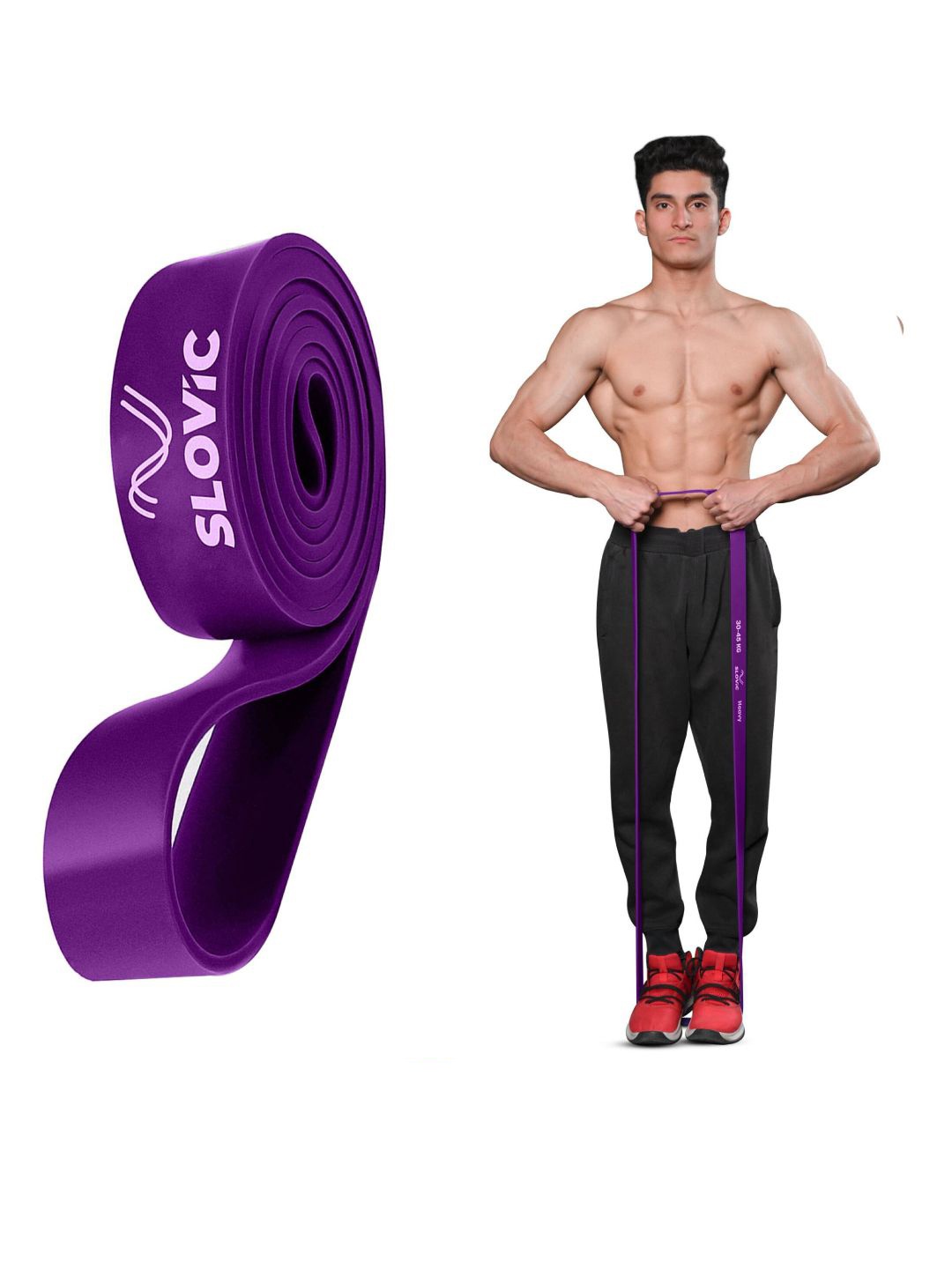 

SLOVIC Unisex Heavy Duty Resistance Band, Purple