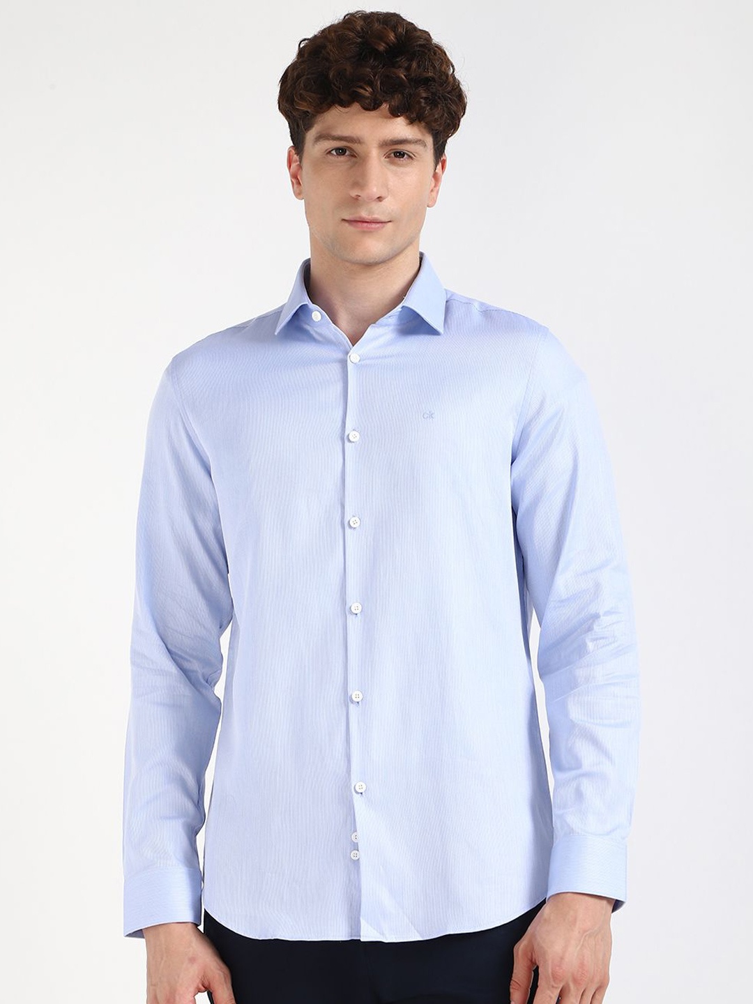 

Calvin Klein Jeans Men Slim Fit Opaque Casual Shirt, Blue