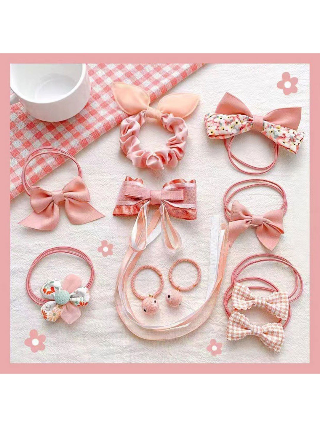 

SYGA Girls 10-Piece Hair Accessory Set, Pink