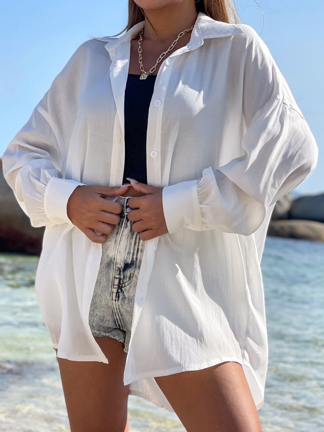 

WHY SO FAB Women Classic Opaque Casual Shirt, White