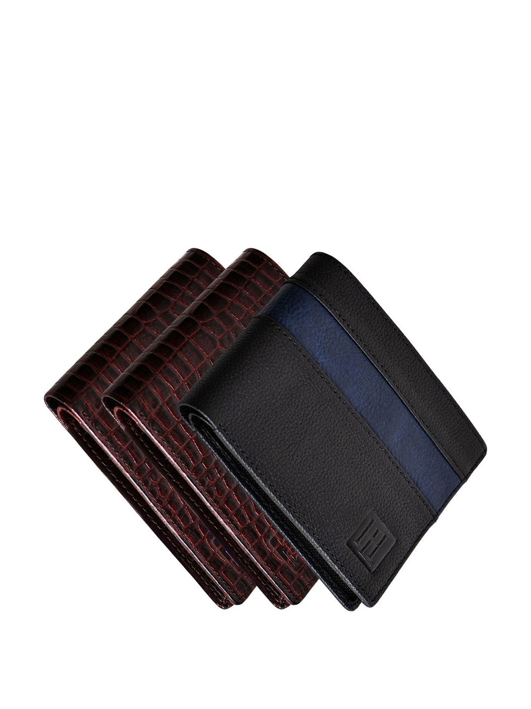 

Hayes London Men Wallets Pack of 3 Genuine Leather with RFID Blocking Combo, Brown