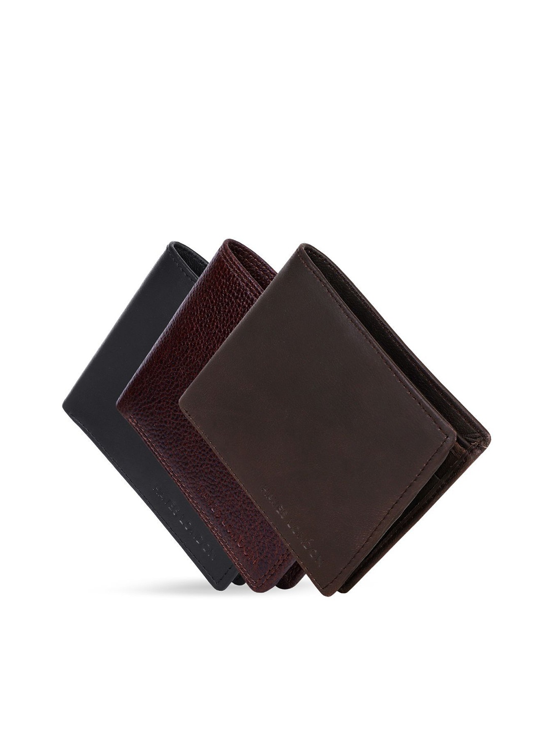 

Hayes London Men Wallets Pack of 3 Genuine Leather with RFID Blocking Combo, Black