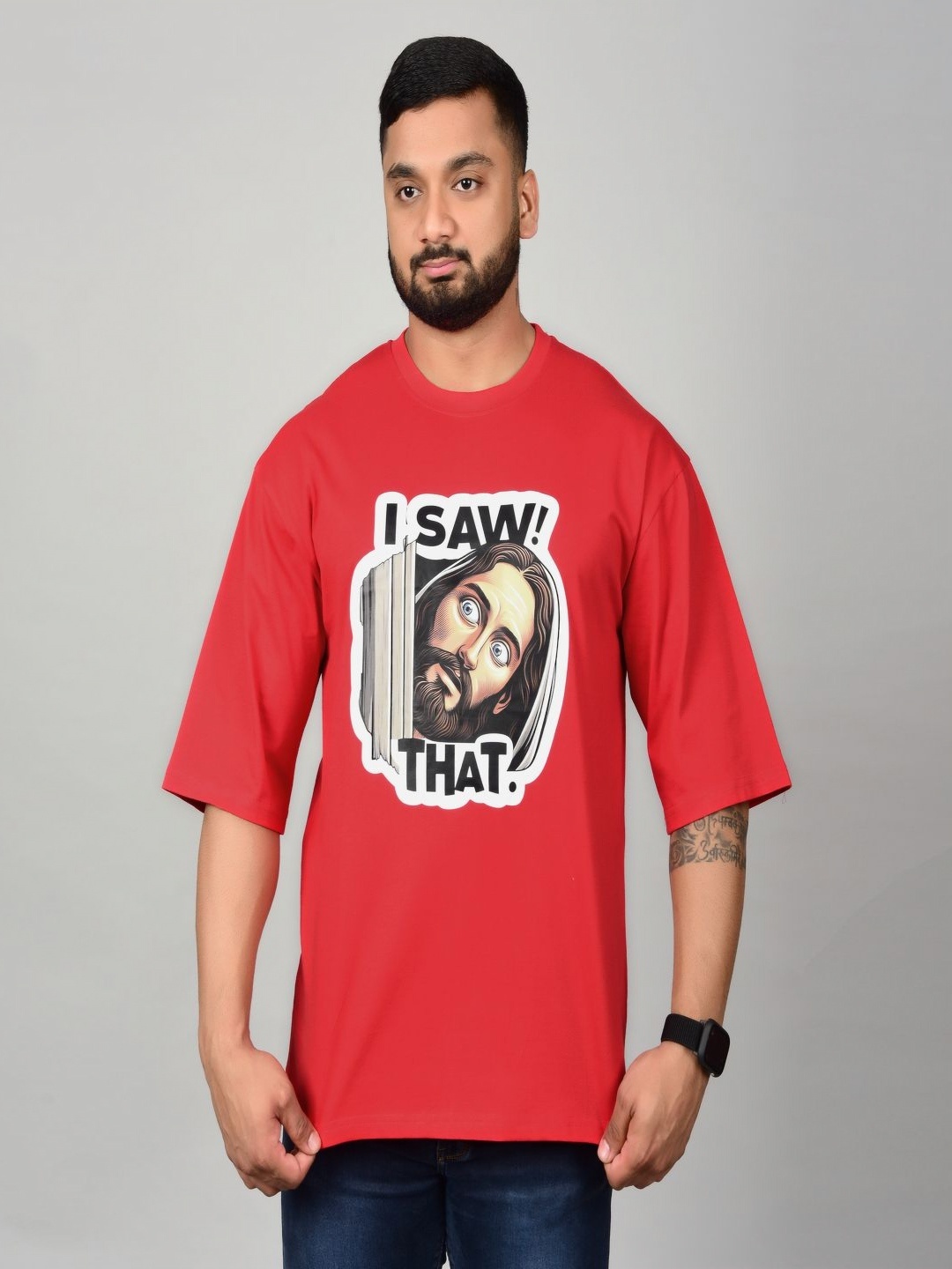 

Edyssa Printed Oversized T-shirt, Multi