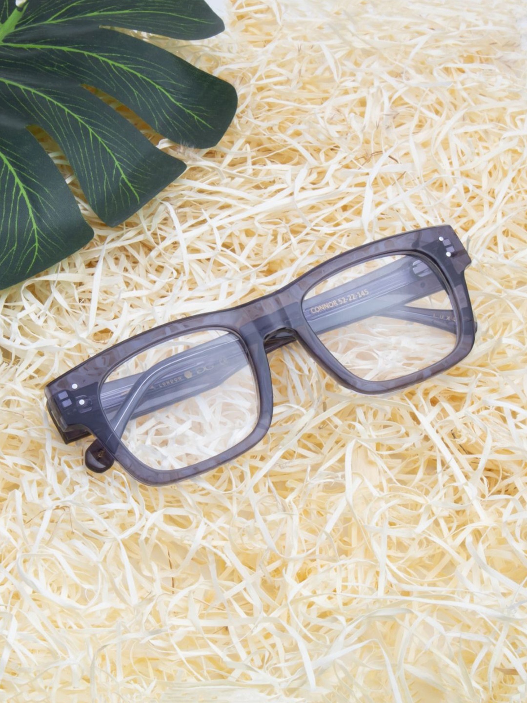 

Ted Smith Unisex Grey Wayfarer Premium Acetate Frames