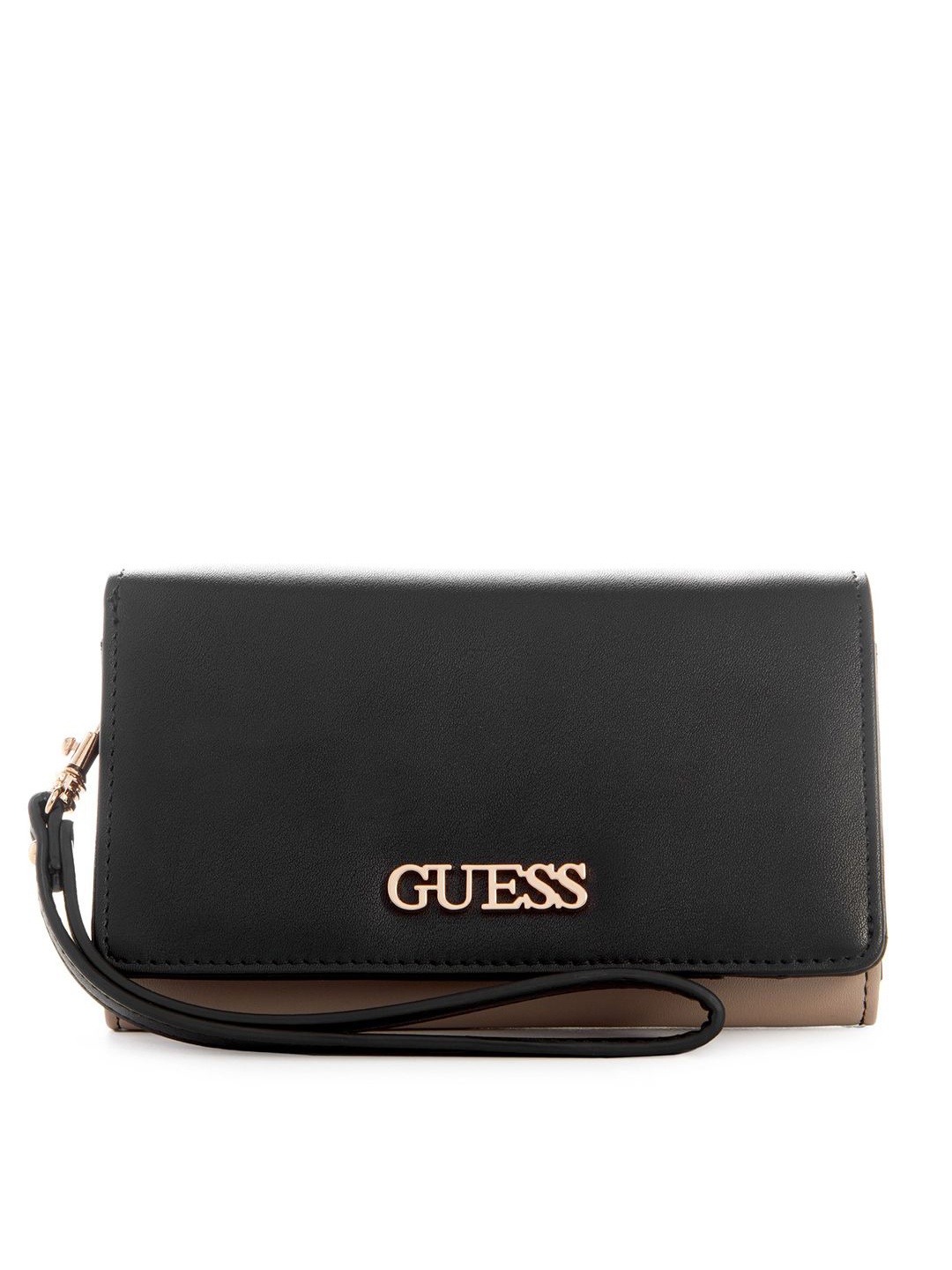 

GUESS Women PU Julie Phone Organizer Three Fold Wallet, Black