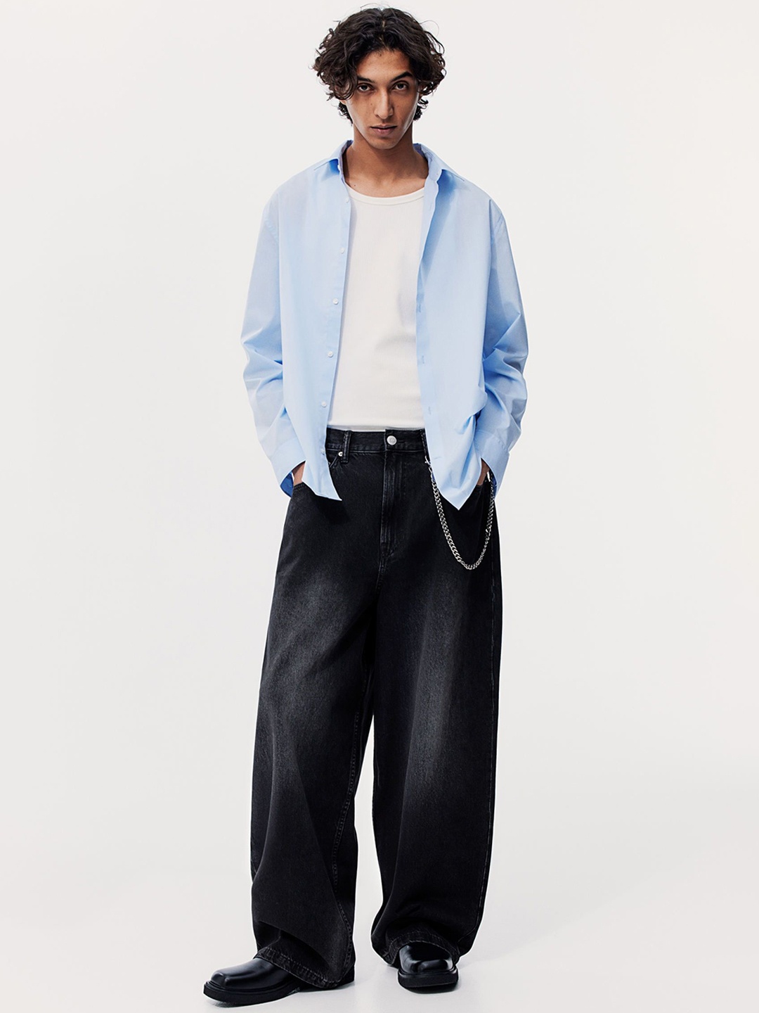 

H&M Super Baggy Jeans, Black
