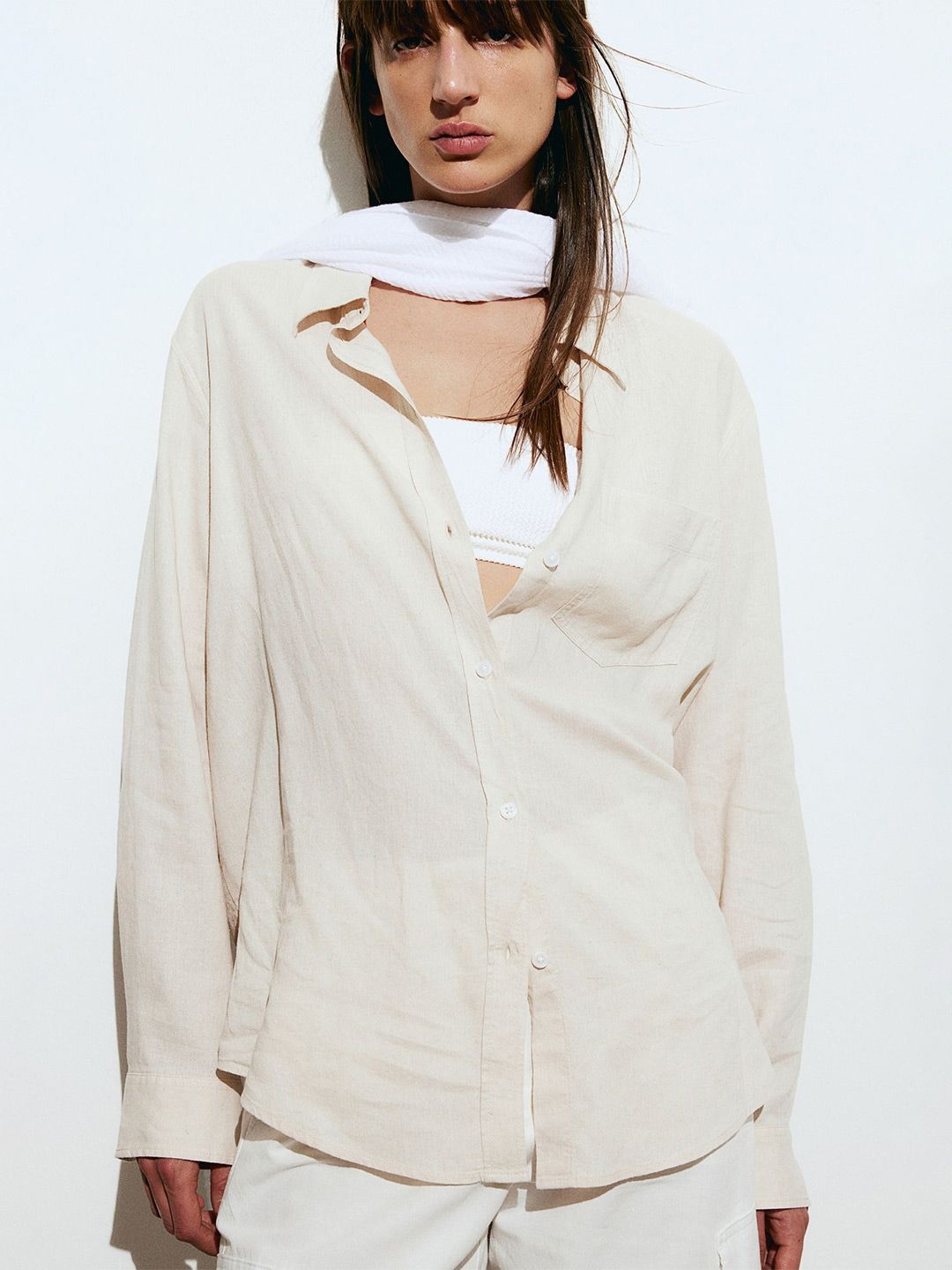 

WHY SO FAB Women Classic Opaque Casual Shirt, White