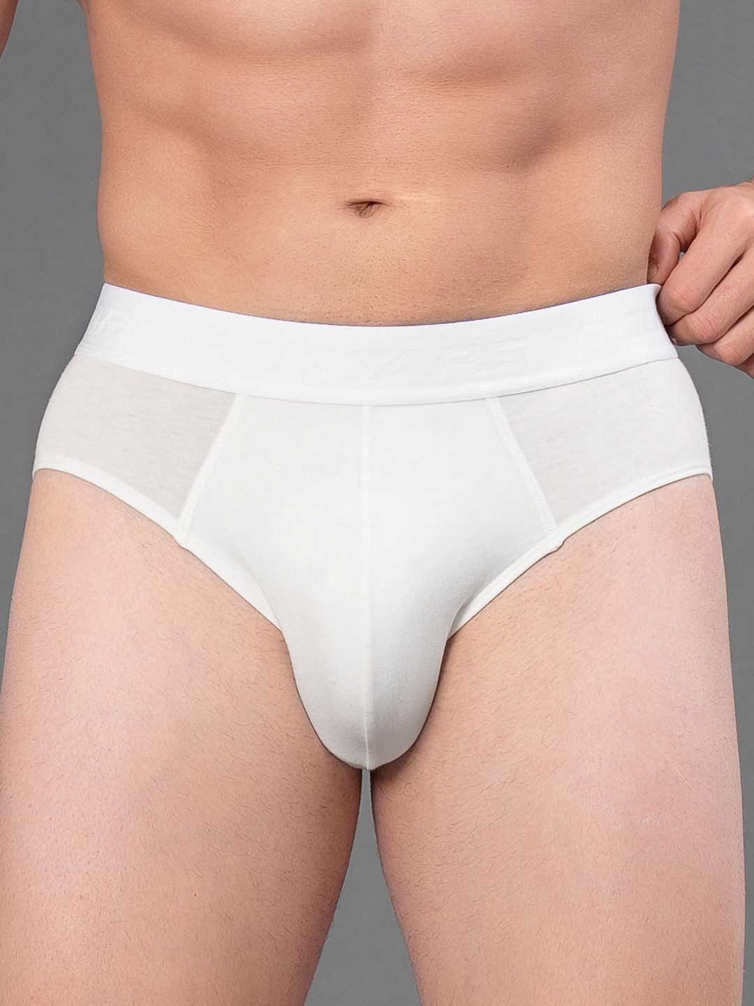 

Red Tape Solid Cotton Modal Spandex V Shape Brief, White