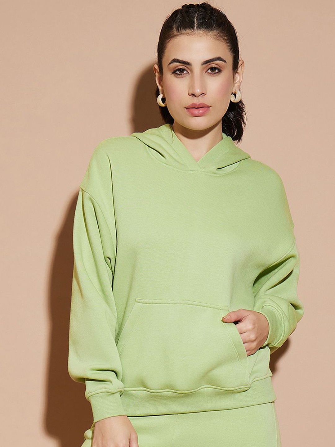 

Chemistry Women Hooded Oversized Sweatshirt, Green