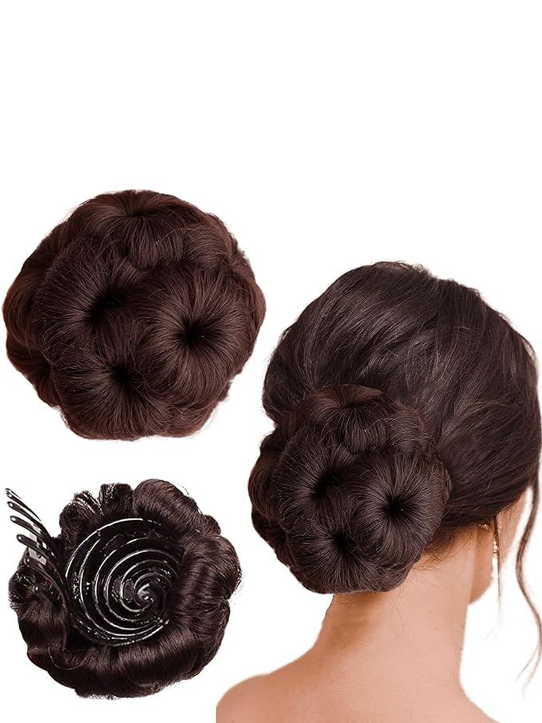 

CRIBE Halo Wavy Bun Hair Extension- Brown- 6 Inch