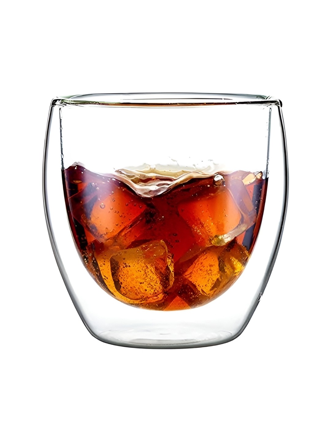 

We3 Transparent Glass Glossy Double Wall Insulated Cup 250ml