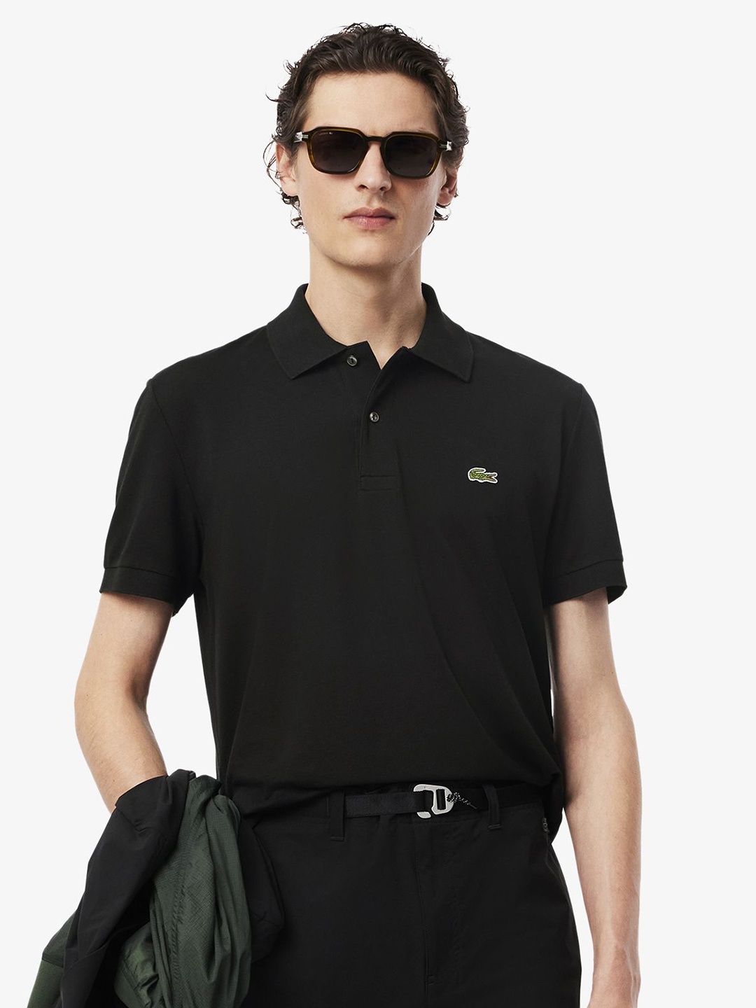 

Lacoste Men Polo Collar Pockets T-shirt, Black