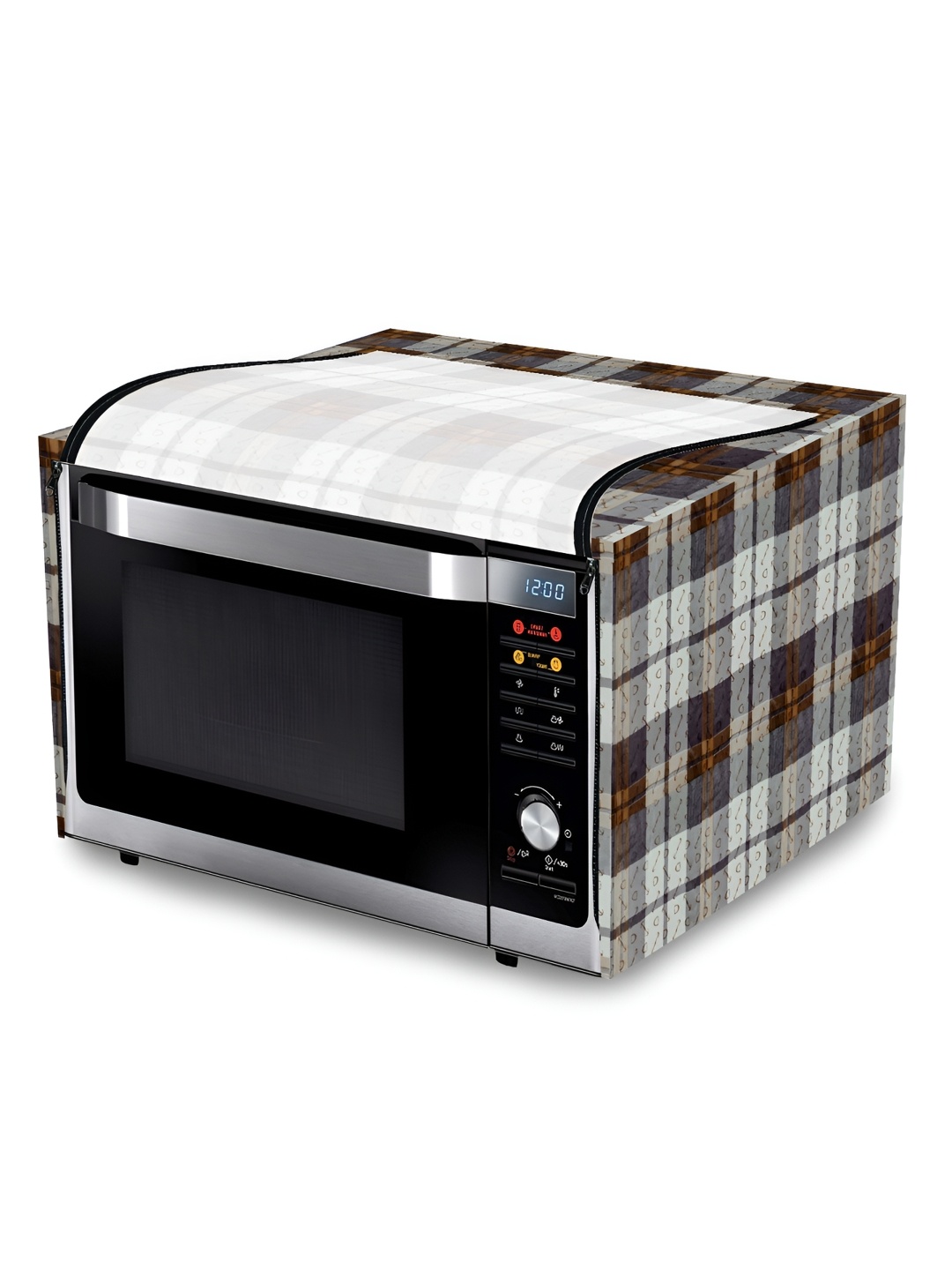 

KANUSHI INDUSTRIES Grey & Brown Printed Waterproof Oven Cover