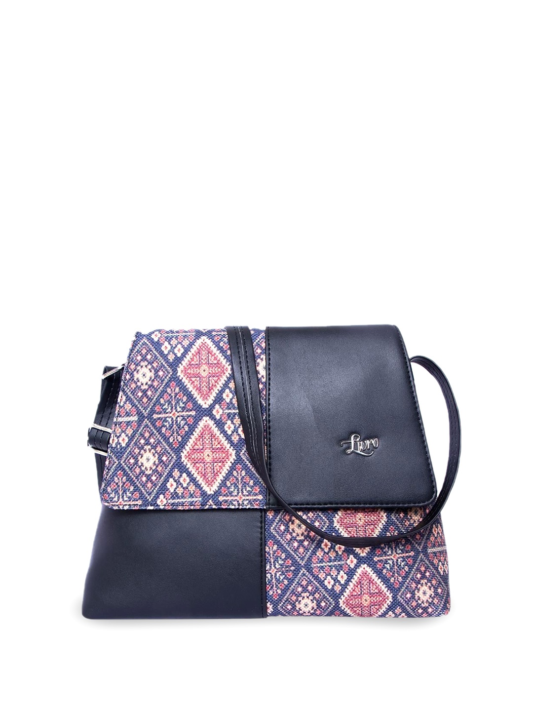 

LIVRO Floral Structured Sling Bag, Black