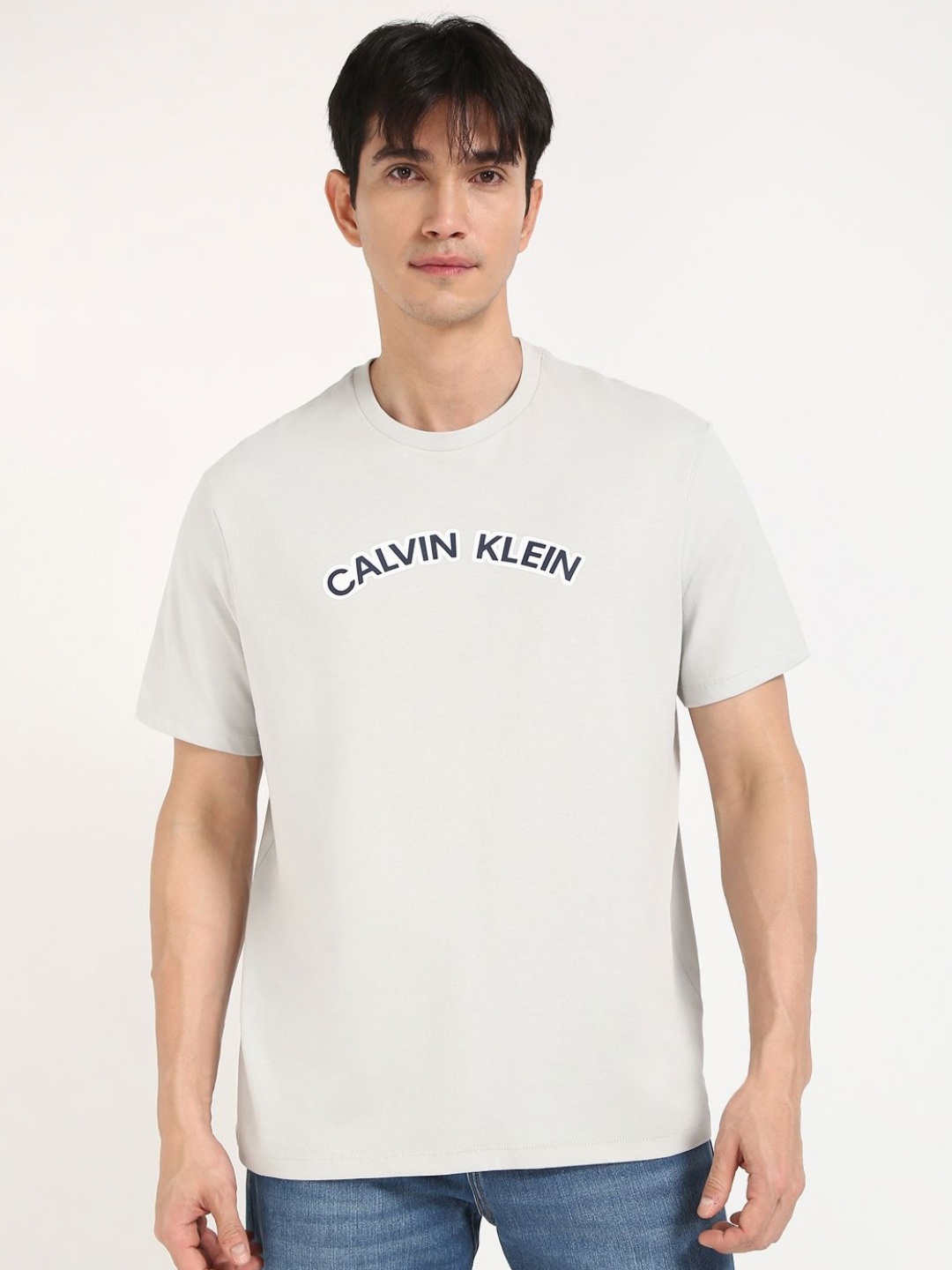

Calvin Klein Jeans Men Typography T-shirt, Purple