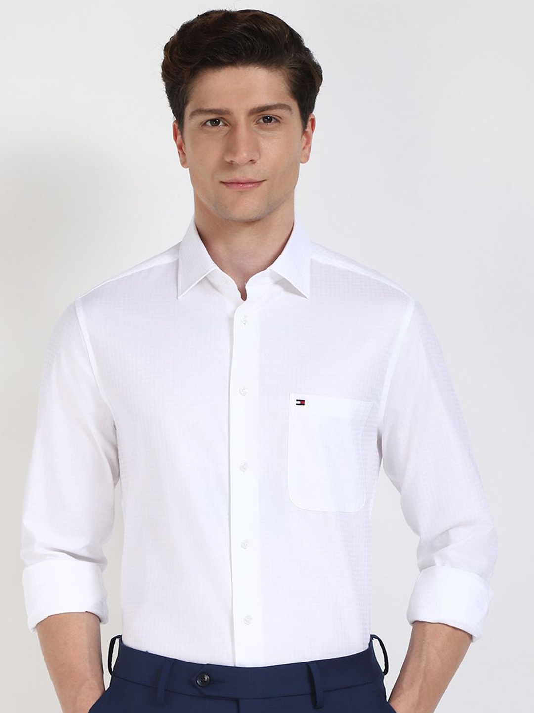 

Tommy Hilfiger Men Relaxed Opaque Casual Shirt, White