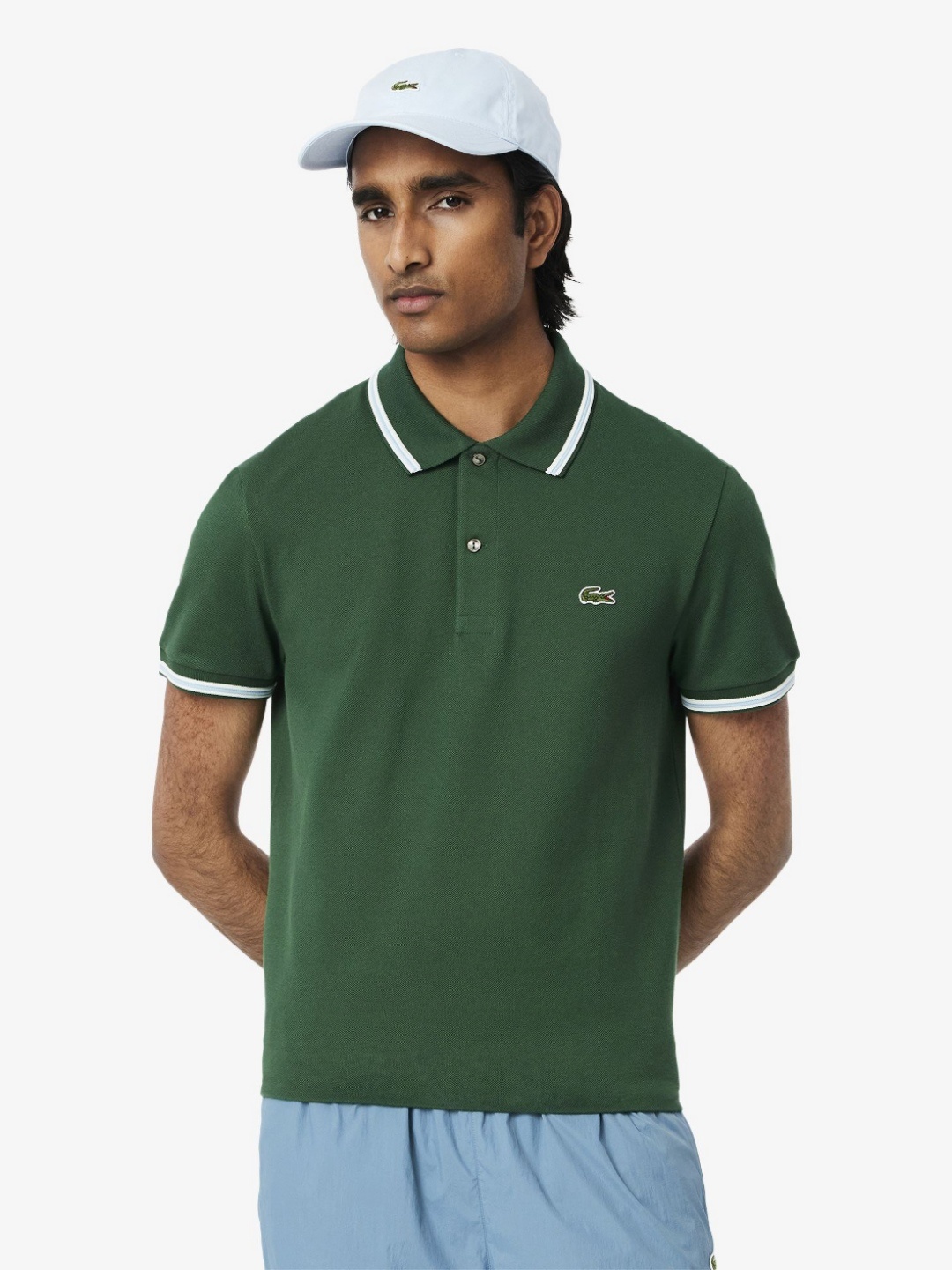 

Lacoste Men Polo Collar Applique T-shirt, Green