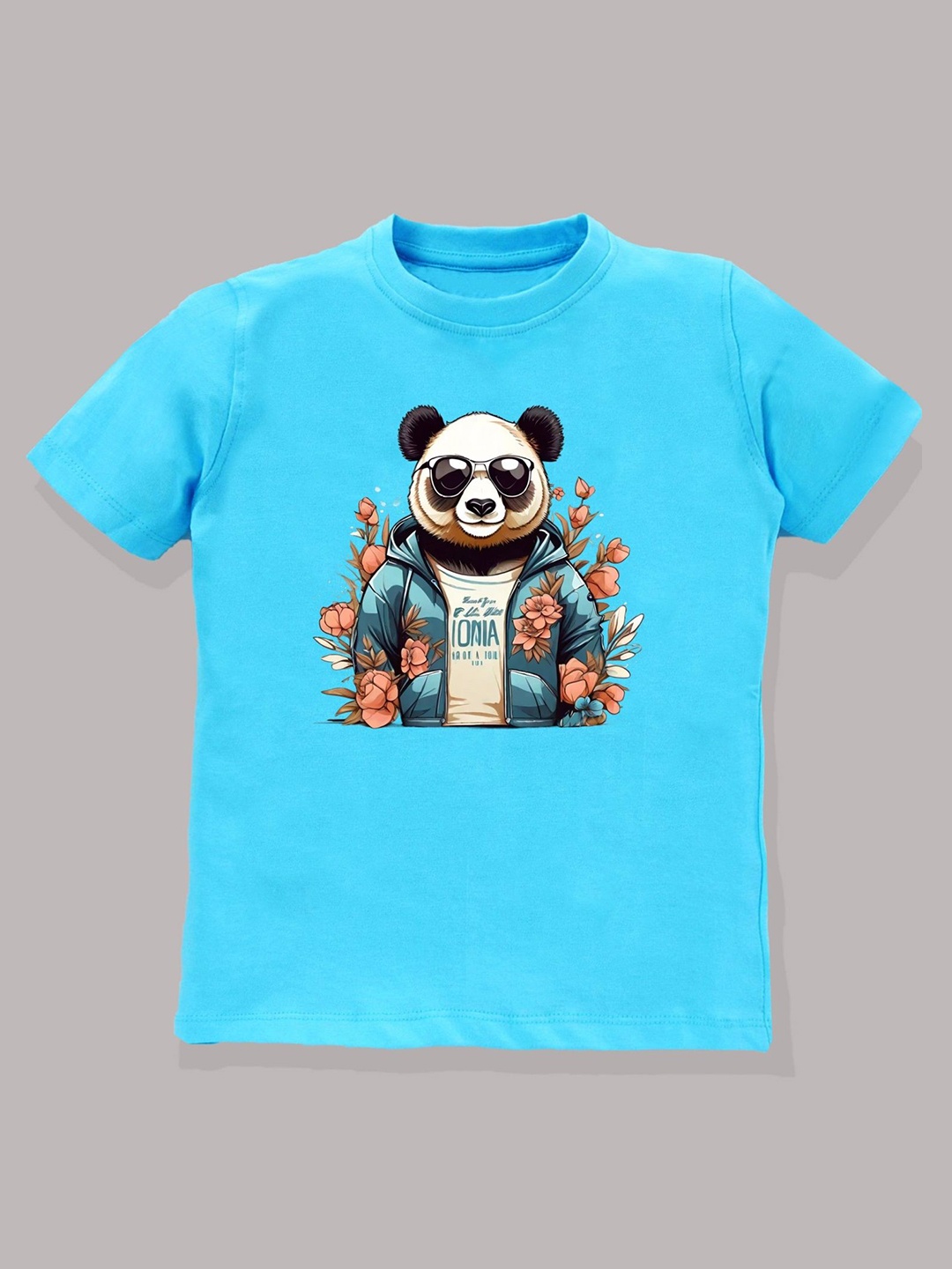 

KAVEE Boys Bio Finish Graphic Printed Round Neck Cotton T-shirt, Blue