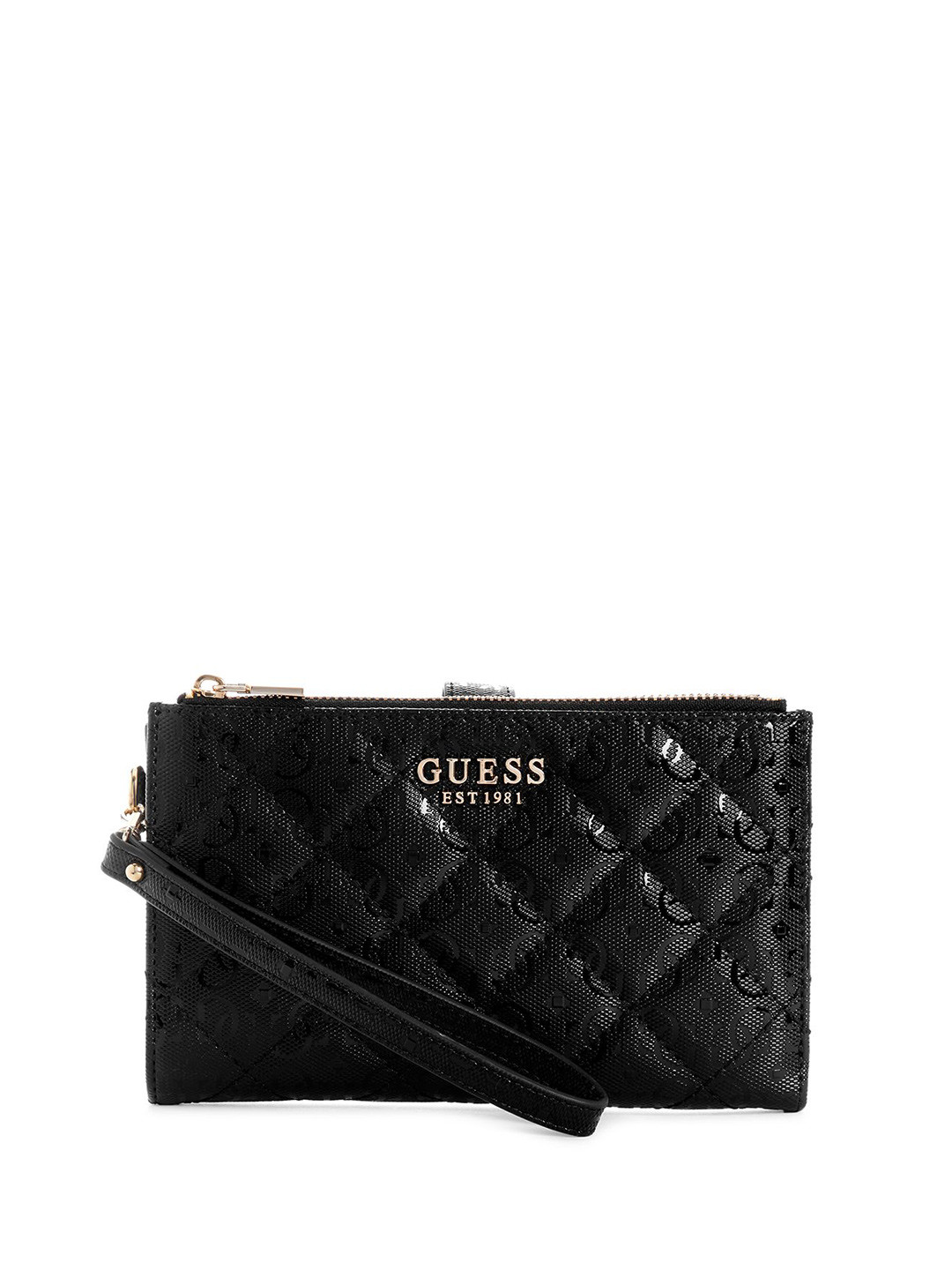 

GUESS Women Brand Logo Printed Card Holder, Black